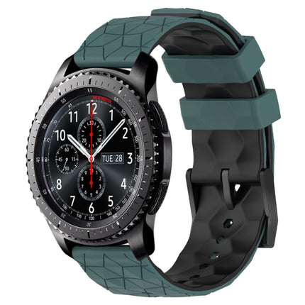 22mm Football Pattern Two-Color Silicone Watch Band