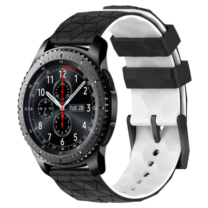 22mm Football Pattern Two-Color Silicone Watch Band