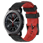 For Samsung Gear S3 Frontier / Black+Red