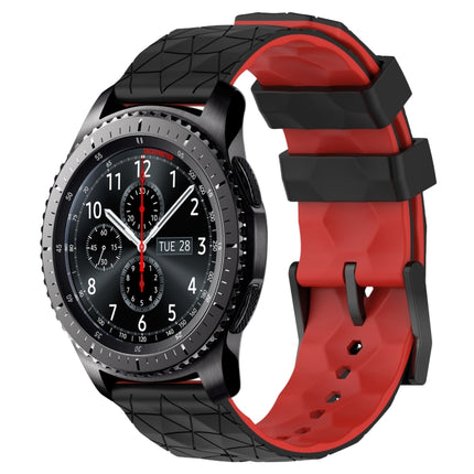 22mm Football Pattern Two-Color Silicone Watch Band