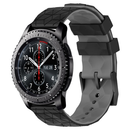 22mm Football Pattern Two-Color Silicone Watch Band