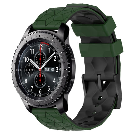 22mm Football Pattern Two-Color Silicone Watch Band