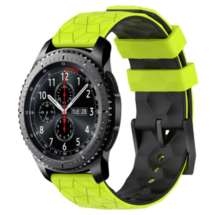 22mm Football Pattern Two-Color Silicone Watch Band