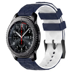 For Samsung Gear S3 Frontier / Midnight Blue + White