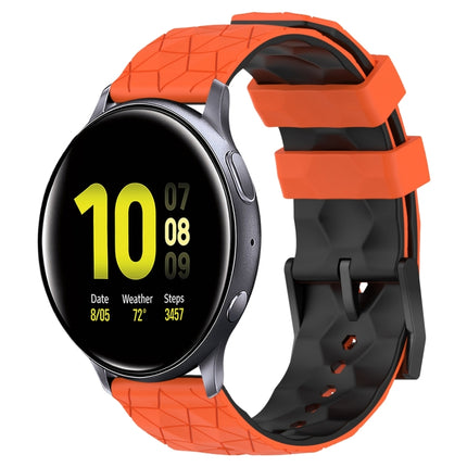 20mm Football Pattern Two-Color Silicone Watch Band, For Samsung Galaxy Watch Active 2 44mm, For Samsung Galaxy Watch 42mm - DealBuddy