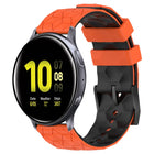 20mm Football Pattern Two-Color Silicone Watch Band, For Samsung Galaxy Watch Active 2 44mm, For Samsung Galaxy Watch 42mm - DealBuddy