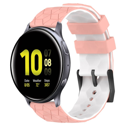 20mm Football Pattern Two-Color Silicone Watch Band, For Samsung Galaxy Watch Active 2 44mm, For Samsung Galaxy Watch 42mm - DealBuddy