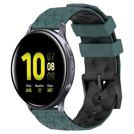 20mm Football Pattern Two-Color Silicone Watch Band, For Samsung Galaxy Watch Active 2 44mm, For Samsung Galaxy Watch 42mm - DealBuddy
