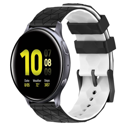 20mm Football Pattern Two-Color Silicone Watch Band, For Samsung Galaxy Watch Active 2 44mm, For Samsung Galaxy Watch 42mm - DealBuddy