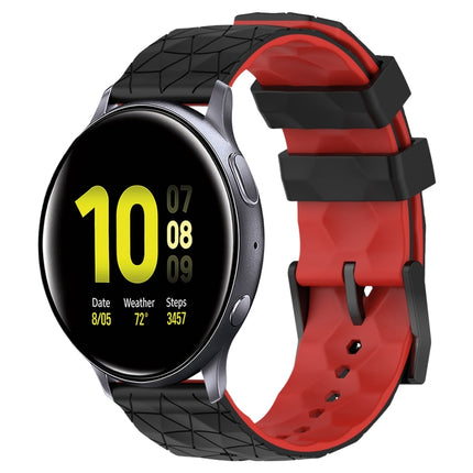20mm Football Pattern Two-Color Silicone Watch Band, For Samsung Galaxy Watch Active 2 44mm, For Samsung Galaxy Watch 42mm - DealBuddy