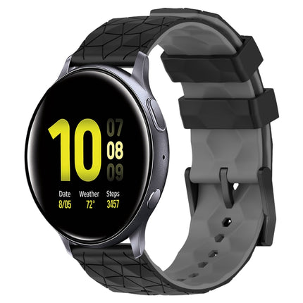 20mm Football Pattern Two-Color Silicone Watch Band, For Samsung Galaxy Watch Active 2 44mm, For Samsung Galaxy Watch 42mm - DealBuddy