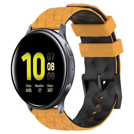 20mm Football Pattern Two-Color Silicone Watch Band, For Samsung Galaxy Watch Active 2 44mm, For Samsung Galaxy Watch 42mm - DealBuddy