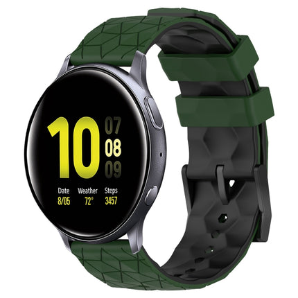 20mm Football Pattern Two-Color Silicone Watch Band, For Samsung Galaxy Watch Active 2 44mm, For Samsung Galaxy Watch 42mm - DealBuddy