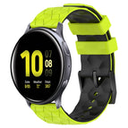 For Samsung Galaxy Watch Active 2 44mm / Lime Green + Black