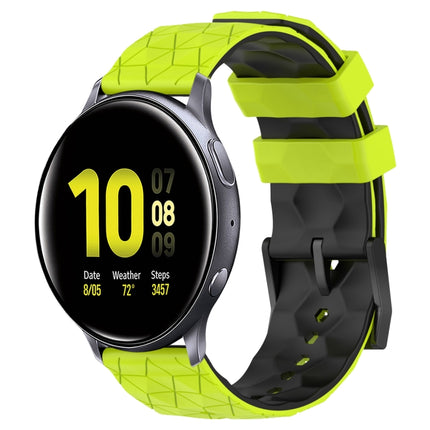 20mm Football Pattern Two-Color Silicone Watch Band, For Samsung Galaxy Watch Active 2 44mm, For Samsung Galaxy Watch 42mm - DealBuddy