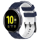 20mm Football Pattern Two-Color Silicone Watch Band, For Samsung Galaxy Watch Active 2 44mm, For Samsung Galaxy Watch 42mm - DealBuddy