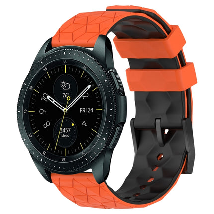 20mm Football Pattern Two-Color Silicone Watch Band, For Samsung Galaxy Watch Active 2 44mm, For Samsung Galaxy Watch 42mm - DealBuddy