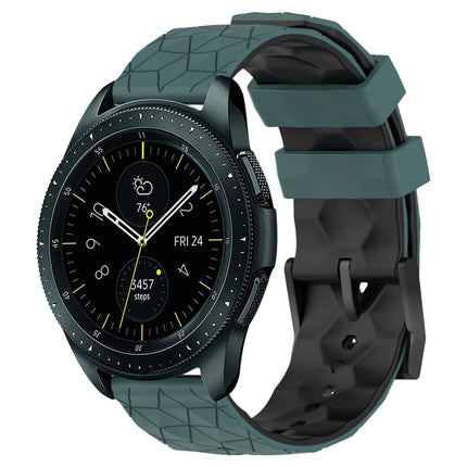 20mm Football Pattern Two-Color Silicone Watch Band, For Samsung Galaxy Watch Active 2 44mm, For Samsung Galaxy Watch 42mm - DealBuddy