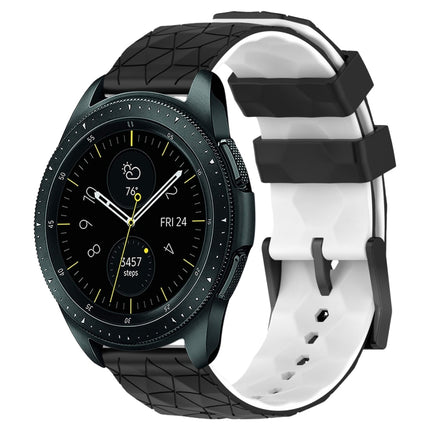 20mm Football Pattern Two-Color Silicone Watch Band, For Samsung Galaxy Watch Active 2 44mm, For Samsung Galaxy Watch 42mm - DealBuddy