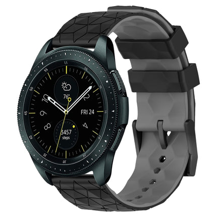 20mm Football Pattern Two-Color Silicone Watch Band, For Samsung Galaxy Watch Active 2 44mm, For Samsung Galaxy Watch 42mm - DealBuddy