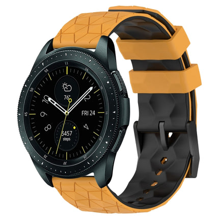 20mm Football Pattern Two-Color Silicone Watch Band, For Samsung Galaxy Watch Active 2 44mm, For Samsung Galaxy Watch 42mm - DealBuddy