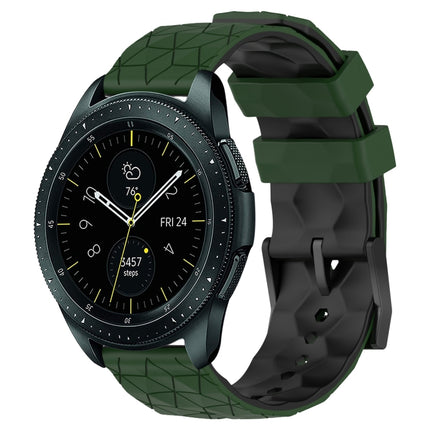 20mm Football Pattern Two-Color Silicone Watch Band, For Samsung Galaxy Watch Active 2 44mm, For Samsung Galaxy Watch 42mm - DealBuddy