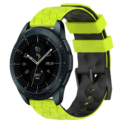 20mm Football Pattern Two-Color Silicone Watch Band, For Samsung Galaxy Watch Active 2 44mm, For Samsung Galaxy Watch 42mm - DealBuddy
