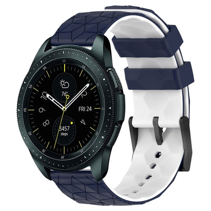 20mm Football Pattern Two-Color Silicone Watch Band, For Samsung Galaxy Watch Active 2 44mm, For Samsung Galaxy Watch 42mm - DealBuddy