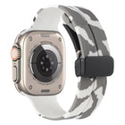 Magnetic Clasp Camouflage Silicone Watch Band, For Apple Watch Ultra 49mm, For Apple Watch Series 8&7 45mm, For Apple Watch Series 8&7 41mm - DealBuddy