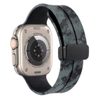 Magnetic Clasp Camouflage Silicone Watch Band, For Apple Watch Ultra 49mm, For Apple Watch Series 8&7 45mm, For Apple Watch Series 8&7 41mm - DealBuddy