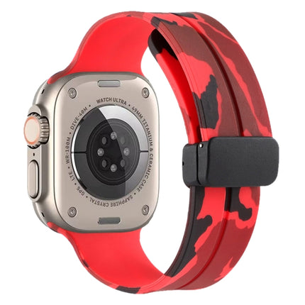 Magnetic Clasp Camouflage Silicone Watch Band, For Apple Watch Ultra 49mm, For Apple Watch Series 8&7 45mm, For Apple Watch Series 8&7 41mm - DealBuddy