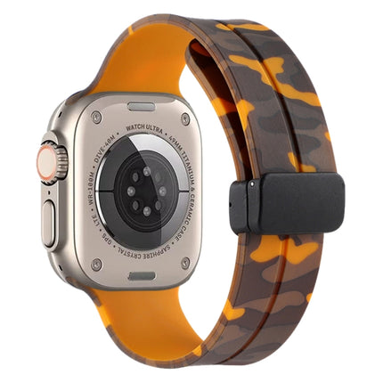 Magnetic Clasp Camouflage Silicone Watch Band, For Apple Watch Ultra 49mm, For Apple Watch Series 8&7 45mm, For Apple Watch Series 8&7 41mm - DealBuddy