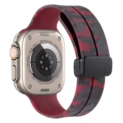 Magnetic Clasp Camouflage Silicone Watch Band, For Apple Watch Ultra 49mm, For Apple Watch Series 8&7 45mm, For Apple Watch Series 8&7 41mm - DealBuddy