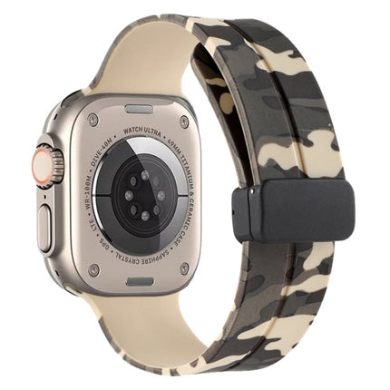 Magnetic Clasp Camouflage Silicone Watch Band, For Apple Watch Ultra 49mm, For Apple Watch Series 8&7 45mm, For Apple Watch Series 8&7 41mm - DealBuddy