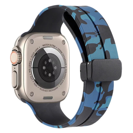 Magnetic Clasp Camouflage Silicone Watch Band, For Apple Watch Ultra 49mm, For Apple Watch Series 8&7 45mm, For Apple Watch Series 8&7 41mm - DealBuddy
