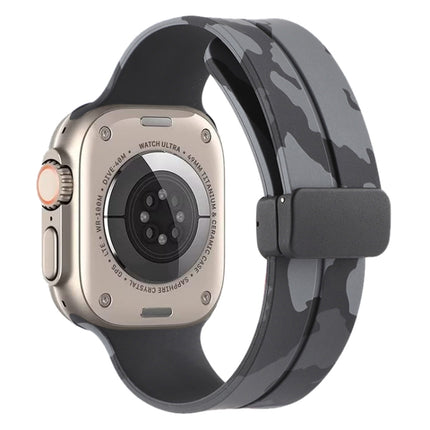 Magnetic Clasp Camouflage Silicone Watch Band, For Apple Watch Ultra 49mm, For Apple Watch Series 8&7 45mm, For Apple Watch Series 8&7 41mm - DealBuddy