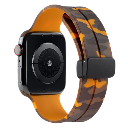 Magnetic Clasp Camouflage Silicone Watch Band, For Apple Watch Ultra 49mm, For Apple Watch Series 8&7 45mm, For Apple Watch Series 8&7 41mm - DealBuddy