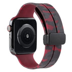 For Apple Watch Series 8&7 45mm / Camouflage Burgundy