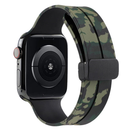 Magnetic Clasp Camouflage Silicone Watch Band, For Apple Watch Ultra 49mm, For Apple Watch Series 8&7 45mm, For Apple Watch Series 8&7 41mm - DealBuddy