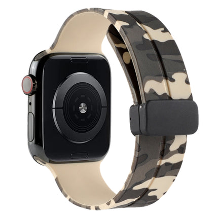 Magnetic Clasp Camouflage Silicone Watch Band, For Apple Watch Ultra 49mm, For Apple Watch Series 8&7 45mm, For Apple Watch Series 8&7 41mm - DealBuddy
