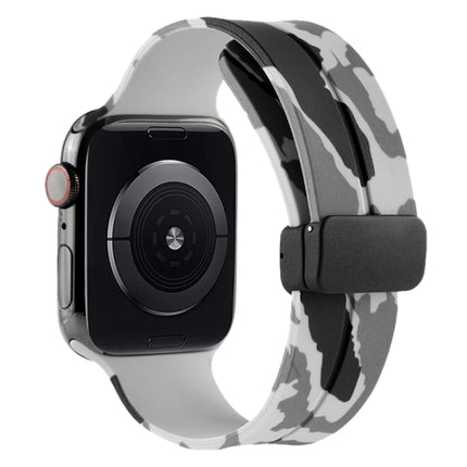 Magnetic Clasp Camouflage Silicone Watch Band, For Apple Watch Ultra 49mm, For Apple Watch Series 8&7 45mm, For Apple Watch Series 8&7 41mm - DealBuddy