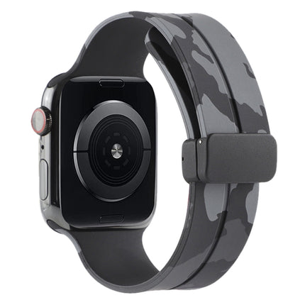 Magnetic Clasp Camouflage Silicone Watch Band, For Apple Watch Ultra 49mm, For Apple Watch Series 8&7 45mm, For Apple Watch Series 8&7 41mm - DealBuddy