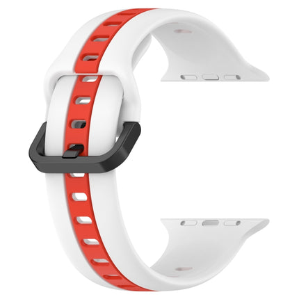 Two-Color Loop Buckle Silicone Watch Band, For Apple Watch Ultra 49mm, For Apple Watch Series 8&7 45mm, For Apple Watch Series 8&7 41mm - DealBuddy