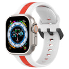 Two-Color Loop Buckle Silicone Watch Band, For Apple Watch Ultra 49mm, For Apple Watch Series 8&7 45mm, For Apple Watch Series 8&7 41mm - DealBuddy