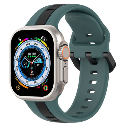 Two-Color Loop Buckle Silicone Watch Band, For Apple Watch Ultra 49mm, For Apple Watch Series 8&7 45mm, For Apple Watch Series 8&7 41mm - DealBuddy
