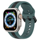 Two-Color Loop Buckle Silicone Watch Band, For Apple Watch Ultra 49mm, For Apple Watch Series 8&7 45mm, For Apple Watch Series 8&7 41mm - DealBuddy