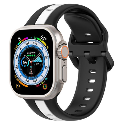 Two-Color Loop Buckle Silicone Watch Band, For Apple Watch Ultra 49mm, For Apple Watch Series 8&7 45mm, For Apple Watch Series 8&7 41mm - DealBuddy