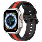 Two-Color Loop Buckle Silicone Watch Band