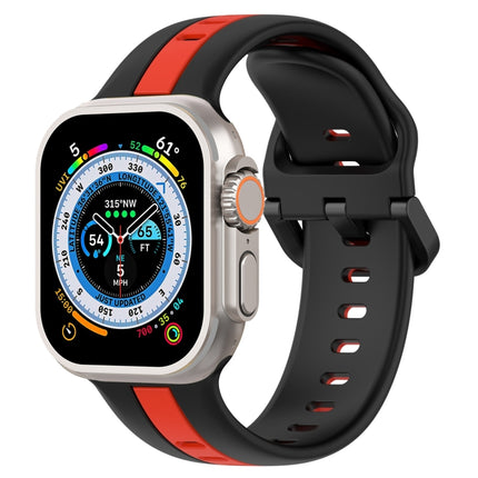Two-Color Loop Buckle Silicone Watch Band, For Apple Watch Ultra 49mm, For Apple Watch Series 8&7 45mm, For Apple Watch Series 8&7 41mm - DealBuddy