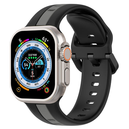 Two-Color Loop Buckle Silicone Watch Band